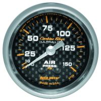 GAUGE, AIR PRESSURE, 2 1/16", 150PSI, MECHANICAL, CARBON FIB