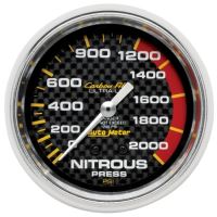 GAUGE, NITROUS PRESSURE, 2 5/8", 1600PSI, MECHANICAL, CARBON