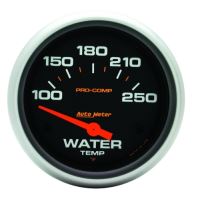 GAUGE, WATER TEMP, 2 5/8", 100-250ºF, ELECTRIC, PRO-COMP