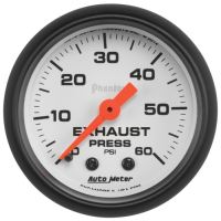 GAUGE, EXHAUST PRESS, 2 1/16", 60PSI, MECHANICAL, PHANTOM