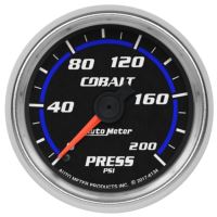 GAUGE, PRESSURE, 2 1/16", 200PSI, MECHANICAL, COBALT