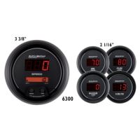 GAUGE KIT, 5 PC., 3 3/8" & 2 1/16", ELEC SPEEDO, DIGITAL, BL