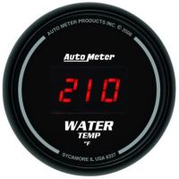 GAUGE, WATER TEMP, 2 1/16", 340ºF, DIGITAL, BLACK DIAL W/ RE