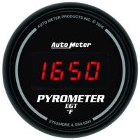 GAUGE, PYROMETER (EGT), 2 1/16", 1600ºF, DIGITAL, BLACK DIAL