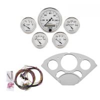 GAUGE KIT, 5 PC, CHEVY CAR 55-56, MPH/FUEL/OILP/WTMP/BAT, OT