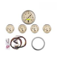 GAUGE KIT, 5 PC, CHEVY CAR 59-60, MPH/FUEL/OILP/WTMP/BAT, AB