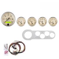 GAUGE KIT, 5 PC, CHEVY CAR 53-54, MPH/FUEL/OILP/WTMP/BAT, AB