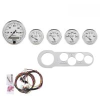 GAUGE KIT, 5 PC, CHEVY CAR 53-54, MPH/FUEL/OILP/WTMP/BAT, OT
