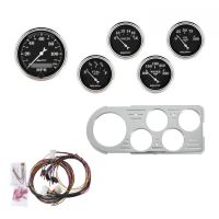 GAUGE KIT, 5 PC, FORD TRUCK 48-50, MPH/FUEL/OILP/WTMP/BAT, O