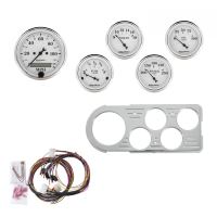 GAUGE KIT, 5 PC, FORD TRUCK 48-50, MPH/FUEL/OILP/WTMP/BAT, O