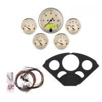 GAUGE KIT, 5 PC, CHEVY 55-56, MPH/FUEL/OILP/WTMP/BAT, AB