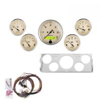 GAUGE KIT, 5 PC, CHEVY TRUCK 40-46, MPH/FUEL/OILP/WTMP/BAT,