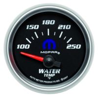 GAUGE, WATER TEMP, 2 1/16", 100-250ºF, ELECTRIC, BLACK, MOPA