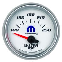 GAUGE, WATER TEMP, 2 1/16", 100-250ºF, ELECTRIC, WHITE, MOPA