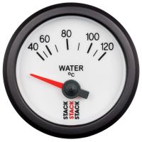GAUGE, WATER TEMP, ELECTRIC, 52MM, WHT, 40-120ºC, M10 MALE