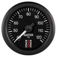 GAUGE, WATER TEMP, PRO STEPPER MOTOR, 52MM, BLK, 40-120ºC, 1