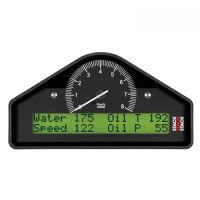 RACE DISPLAY, PRE-CONFIGURED, BLACK, 0-8K RPM (PSI, DEG. F,