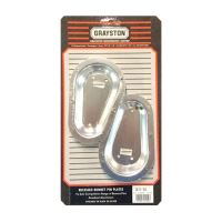 RECESSED SILVER BONNET PIN PLATES (PAIR)