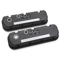 VALVE COVER, M/T BBC, BLACK KRINKLE