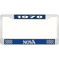 1970 NOVA LICENSE PLATE FRAME STYLE 2 BLUE