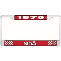 1970 NOVA LICENSE PLATE FRAME STYLE 2 RED
