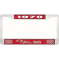 1970 NOVA SS LICENSE PLATE FRAME STYLE 3 RED