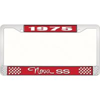 1975 NOVA SS LICENSE PLATE FRAME STYLE 3 RED