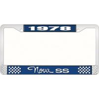 1978 NOVA SS LICENSE PLATE FRAME STYLE 3 BLUE