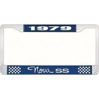 1979 NOVA SS LICENSE PLATE FRAME STYLE 3 BLUE