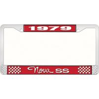 1979 NOVA SS LICENSE PLATE FRAME STYLE 3 RED