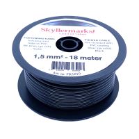 Minirulle förtennad, svart 1,5 mm², - 18 m