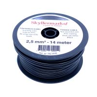 Minirulle förtennad, svart 2,5 mm², - 14 m