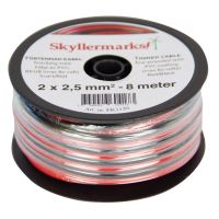 Elkabel 2x0,75 mm² Svart/Röd