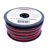Elkabel Fört.2x4mm 6m Sv/Rö