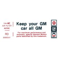 Air Cleaner Decal