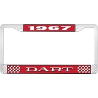 1967 DART LICENSE PLATE FRAME - RED