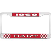1969 DART LICENSE PLATE FRAME - RED