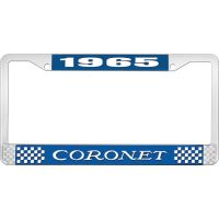 1965 CORONET LICENSE PLATE FRAME - BLUE