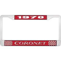 1970 CORONET LICENSE PLATE FRAME - RED
