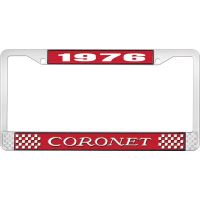 1976 CORONET LICENSE PLATE FRAME - RED