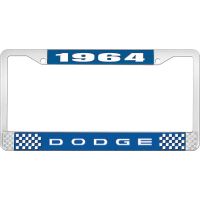 1964 DODGE LICENSE PLATE FRAME - BLUE