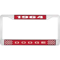 1964 DODGE LICENSE PLATE FRAME - RED
