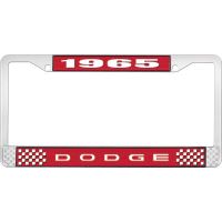 1965 DODGE LICENSE PLATE FRAME - RED