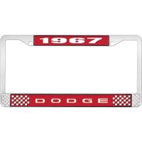 1967 DODGE LICENSE PLATE FRAME - RED
