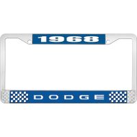 1968 DODGE LICENSE PLATE FRAME - BLUE