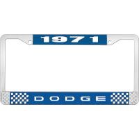 1971 DODGE LICENSE PLATE FRAME - BLUE
