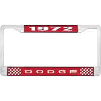 1972 DODGE LICENSE PLATE FRAME - RED