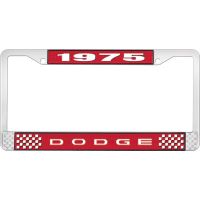1975 DODGE LICENSE PLATE FRAME - RED