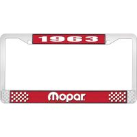 1963 MOPAR LICENSE PLATE FRAME - RED