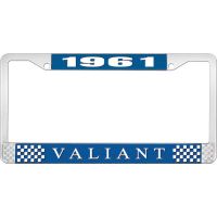 1961 VALIANT LICENSE PLATE FRAME - BLUE